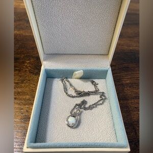 FANCIME Shiny Opal iridescent Women’s Infinity necklace Sterling Silver Unisex